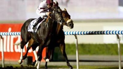Richard Mullen rode Unbridled Ocean to victory at Meydan Racecourse last week. Christopher Pike / The National