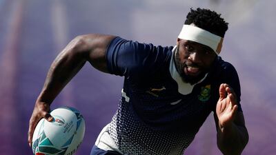 Siya Kolisi during training. Reuters