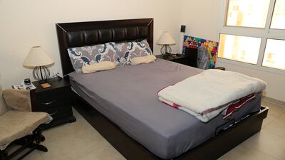 The master bedroom in the apartment