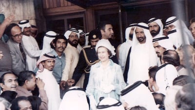Shukla had a front row seat to major events in the Emirates, including Queen Elizabeth II's visit in 1979. The trip was credited with cementing deep ties between the UK and the UAE that continue to this day. Photo: Ramesh Shukla