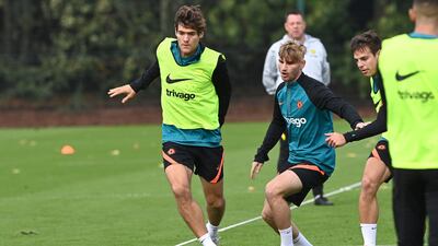 Marcos Alonso, Timo Werner and Cesar Azpilicueta in action.