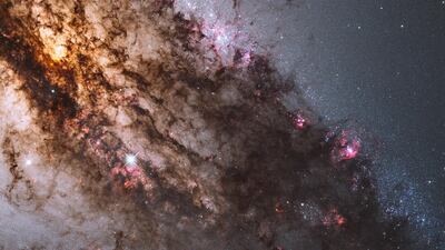 Interplanetary dust in the Centaurus A galaxy. Courtesy: Nasa