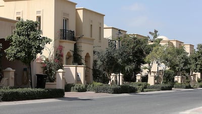 The villas in Arabian Ranches in Dubai, where prices were reported to have fallen by 10 per cent. Pawan Singh / The National