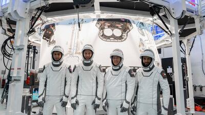 Dr Al Neyadi, right, and his SpaceX Crew-6 colleagues.
