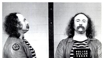 David Crosby was arrested by Dallas police in April 1982. Getty Images