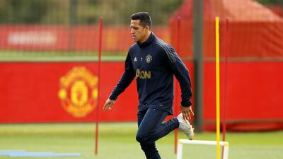 Sanchez during training. Action Images via Reuters