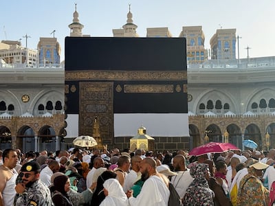 Worshippers circle the Kaaba during tawaf. Reuters