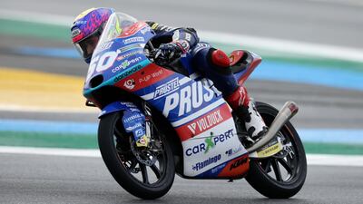 Moto3 rider Jason Dupasquier during the French Grand Prix in Le Mans in May. AP
