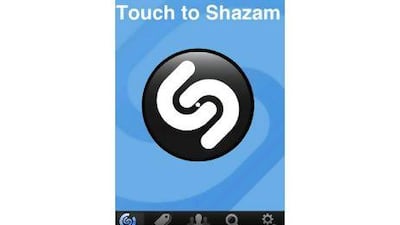 Screen grab of the Shazam app