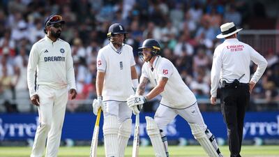 England captain Ben Stokes was forced to retire hurt on Monday after suffering from cramp. AFP