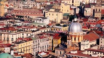 Naples, as seen from the Castel Sant'Elmo, a former medieval fortress and now a museum, that overlooks the city. Lonely Planet Images / Getty Images