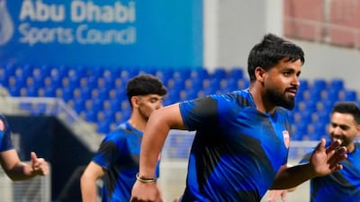 Punjab Kings players at the Zayed Cricket Stadium