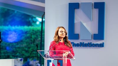 Mina Al-Oraibi speaking.