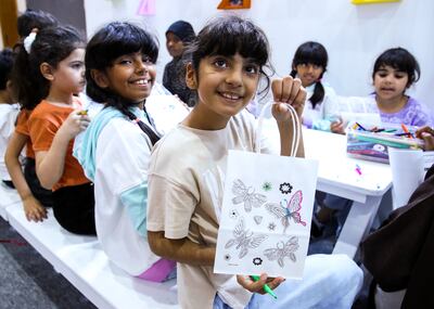 Sharjah International Book Fair features workshops for people of all ages. Victor Besa The National