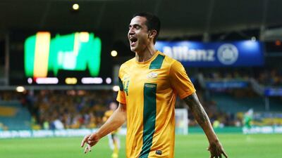 With 29 goals for Australia, Tim Cahill is now tied with Damian Mori for the country's international scoring record. Matt King / Getty Images