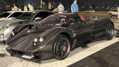A Pagani Zonda F Roadster outside the Hessa Street store. Anna Nielsen for The National
