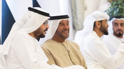 Sheikh Suroor bin Mohamed, centre. Abdulla Al Neyadi / UAE Presidential Court