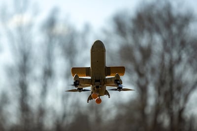 A Sting interceptor drone by the Ukrainian company Wild Hornets. Reuters