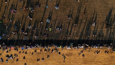 Watchers in Herten, western Germany. AFP