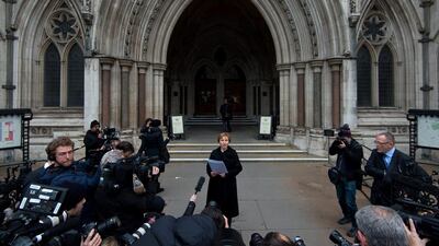Marina Litvinenko speaks to members of the press outside The High Court in London after receiving the results of the inquiry into the death of her husband Alexander Litvinenko. Ben Pruchnie / Getty Images