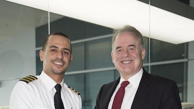 Shareef Al Romaithi, a 31 year-old Etihad Airways First Officer, has become the first Emirati to obtain a PhD in aviation from Embry-Riddle Aeronautical University. Courtesy Etihad Airways