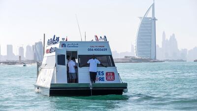 Sailors can call the mini market to place orders. Antonie Robertson/The National