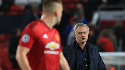 Jose Mourinho after the match between Manchester United and Valencia. Lindsey Parnaby / AFP