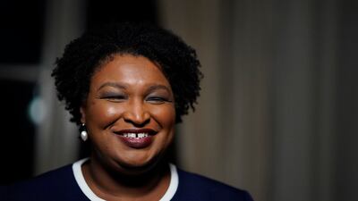 Stacey Abrams is a leading figure in the US voting rights movement. AP