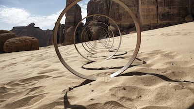 Rayyane Tabet's Steel Rings, from the series, The Shortest Distance Between Two Points.