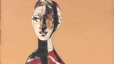 To see more of Picasso's Portrait of a Lady before she arrives in Abu Dhabi click on the in-article link. Pablo Ruiz Picasso (Málaga, 1881-Mougins, 1973) Portrait of a Lady, 1928 © Succession Picasso 2013 Gouache, ink, and collage on paper LAD 2012-115 © Louvre Abu Dhabi Agence Photo F