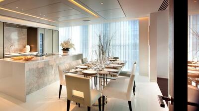 The Heron penthouse kitchen. Courtesy Ronson Capital Partners