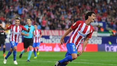 Tiago Mendes of Atletico Madrid celebrates after scoring his team’s seventh goal. Denis Doyle / Getty Images