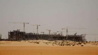 Construction projects such as this one on the outskirts of Ajman are continuing despite the pressure on power and water supplies.