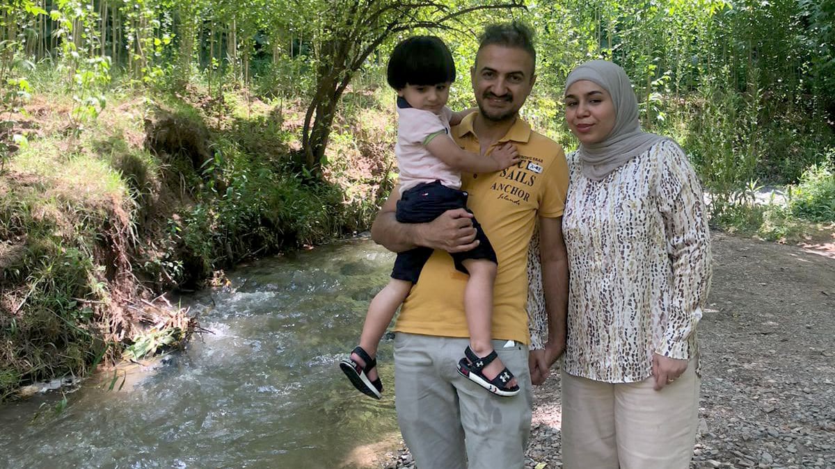 Sabah Hassan with his wife and Ali in Iraq. Photo: Sabah Hassan