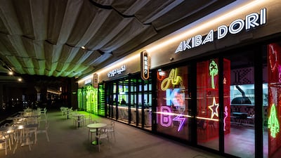 Japanese street food restaurant Akiba Dori opened at Yas Bay in Abu Dhabi in December 2021. Photos: Akiba Dori