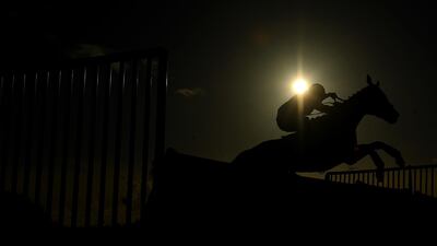 Runners during the Stablesoft Europe Handicap Hurdle at Exeter Racecourse in England, on Tuesday, March 03. Getty