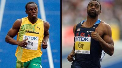Usain Bolt, left, and Tyson Gay were both comfortable in their second round heats at the World Championships in Berlin.
