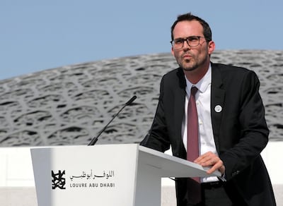 Manuel Rabaté, Louvre Abu Dhabi director, says it will always tell 'the story of mankind', even with alternating exhibits. Chris Whiteoak / The National