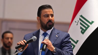 Iraqi Prime Minister Ali Al Zaidi in Parliament on May 14. AFP
