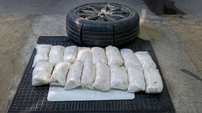 The drugs were found in a vehicle's tyre. Wam