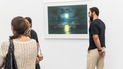 Nabil's photos vary from in his light use of hand and colour manipulation to others with a more screen print or painterly quality. Antonie Robertson / The National