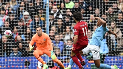 MANCHESTER CITY RATINGS: Ederson - 6. Didn't have much to do in goal and couldn't have done anything to stop Salah’s opener. AFP