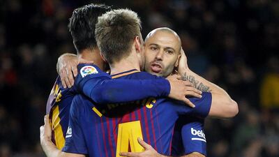 Barcelona did not specify where Javier Mascherano, right, was going. Quique Garcia / EPA