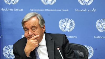 Secretary-General of the United Nations Antonio Guterres agrees to consider Turkish President Recep Tayyip Erdogan's plan to create special zones for refugees. REUTERS/Carlo Allegri