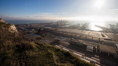 A general view of the Port of Dover on Thursday morning. Bloomberg