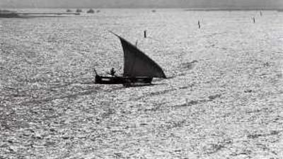 An archive photo shows maritime activity in the UAE before the prosperity that followed the discovery of oil.