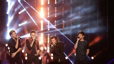 One Direction: left to right, Niall Horan, Liam Payne, Harry Styles and Louis Tomlinson. The boy band have said this is their last record before going on hiatus. Matt Sayles / Invision / AP