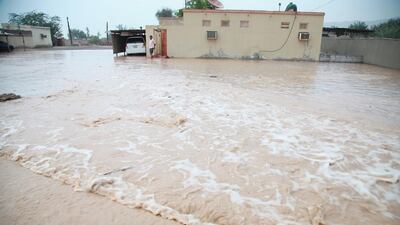 The rains at Sham and Wadi Ghalilah in RAK led to flooding in the mountainous areas. Mariam Al Nuaimi / The National