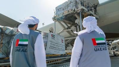 The essential supplies, being delivered through the UAE Aid Agency, are part of a $10m package directed by President Sheikh Mohamed. Photo: Wam