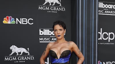 Halsey arrives at the 2019 Billboard Music Awards. EPA